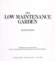 The low maintenance garden  Cover Image