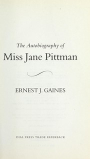 The autobiography of Miss Jane Pittman  Cover Image