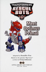 Meet Optimus Primal Book cover