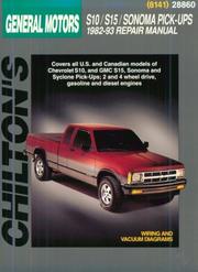 Chilton's General Motors Chevy S10/GMC S15 pick-ups : 1982-93 repair manual  Cover Image