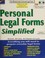 Go to record Personal legal forms simplified : the ultimate guide to pe...